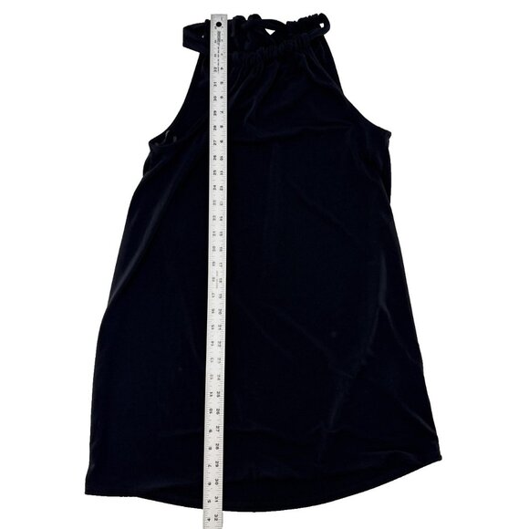 NWT Green Envelope Dress Women's‎ Sm Black Sleeveless Bow Tie Neckline Made USA - Picture 8 of 10